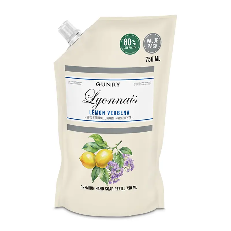 Flytande Tvål Premium Refill Lemon Verbena 6 x 750 ml från Gunry | #131005 | Handtvålar