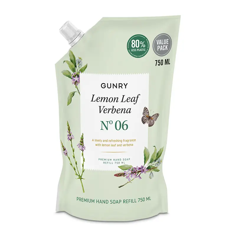 Flytande Tvål Classic Botanica Lemon Verbena Refill 6 x 750 ml från Gunry | #131310 | Handtvålar