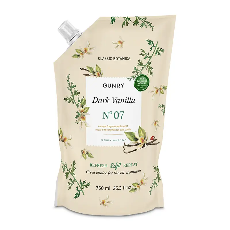 Flytande Tvål Classic Botanica Dark Vanilla Refill 6 x 750 ml från Gunry | #131311 | Handtvålar