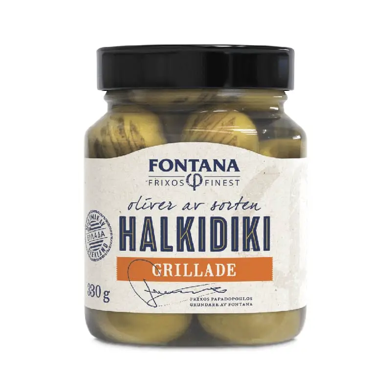 Grillade Halkidikioliver Utan Kärna 6 x 330 g från Fontana | #77763 | Oliver