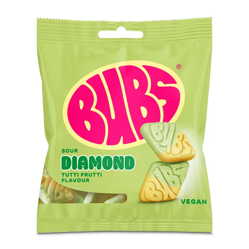 Tutti Frutti Diamonds 12 x 155 g från BUBS | #5450208220 | Godis