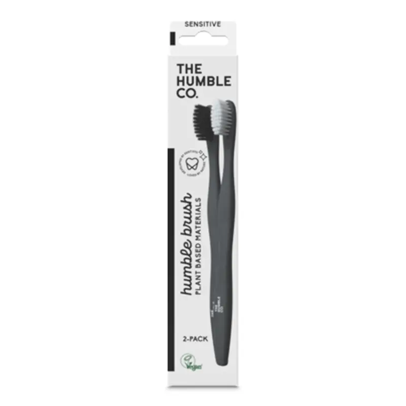 Växtbaserad Tandborste 2-Pack Mixade Färger Ultra Soft 20 x 2 st från The Humble Co | #CS89007S | Munvård