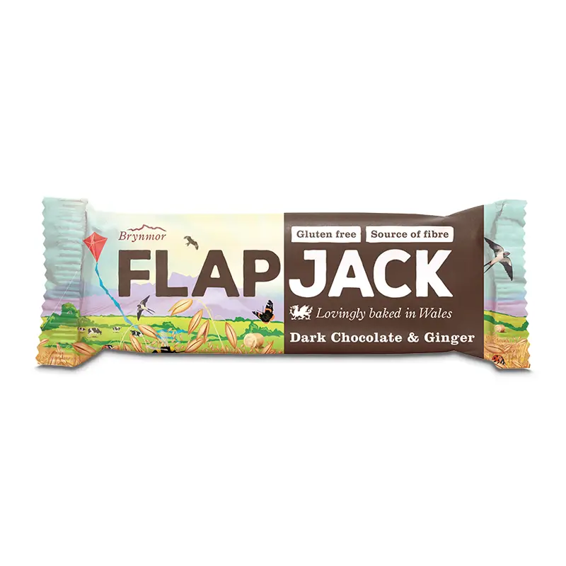 Dark Choc Ginger 20 x 80 g från Flapjack | #122778 | Bars
