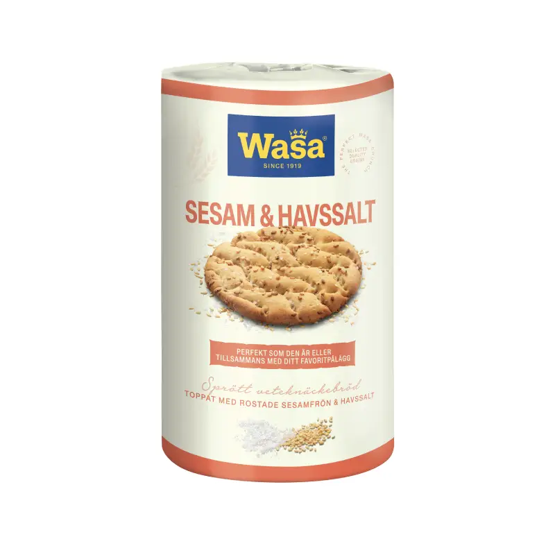 Lilla Runda Sesam & Havssalt 12 x 290 g från Wasa | #11470 | Knäckebröd