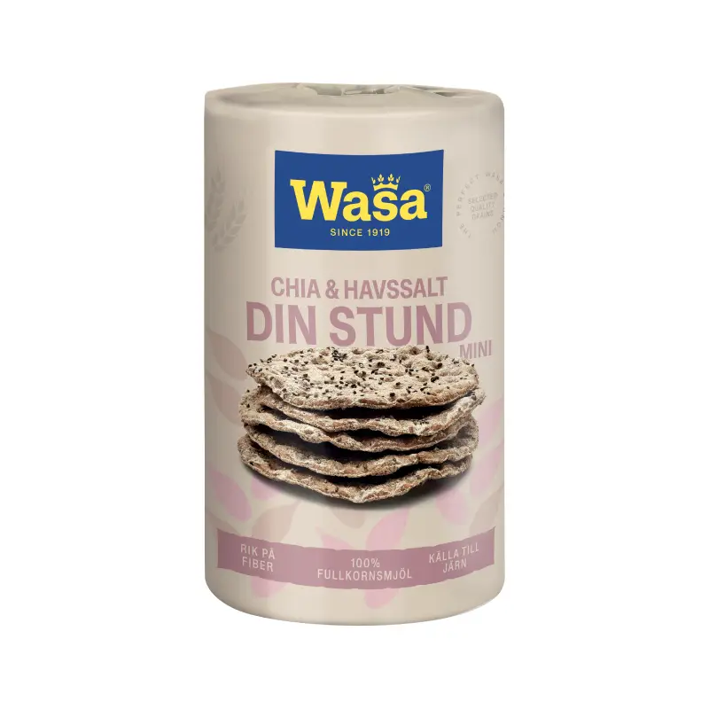 Din Stund Mini Chia & Havssalt 12 x 270 g från Wasa | #19829 | Knäckebröd