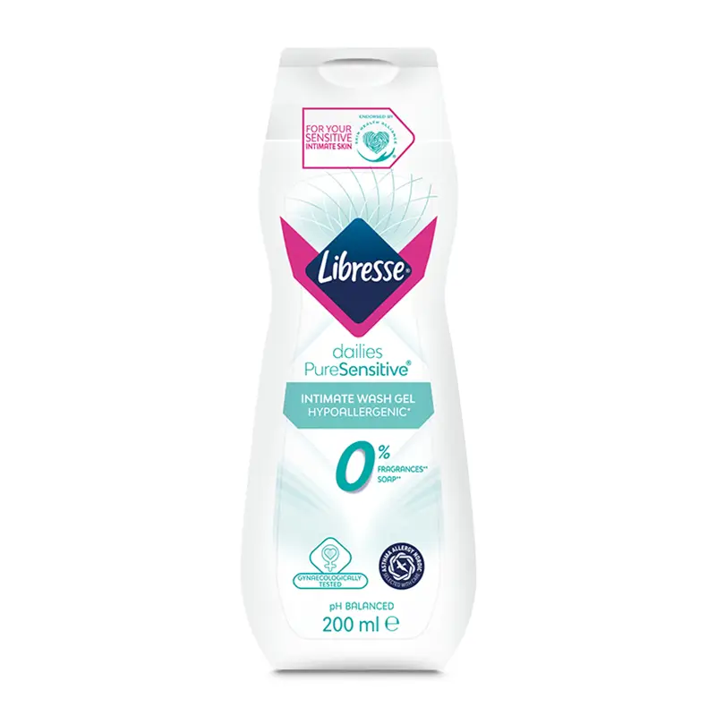 Pure Sensitive Intimtvätt Oparfymerad 12 x 200 ml från LIBRESSE | #7879 | Bad- & Duschprodukter
