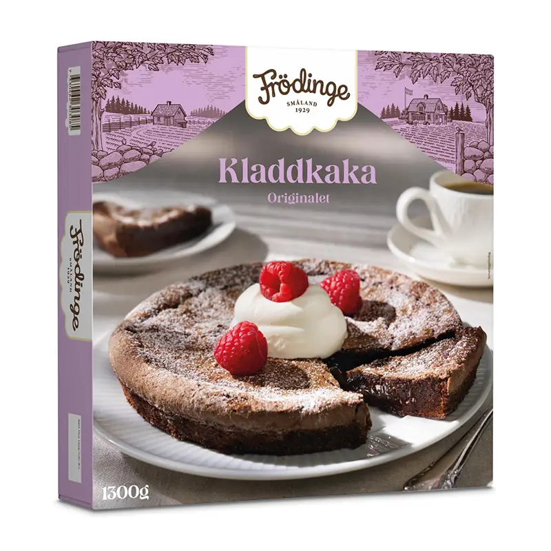 Kladdkaka 4 x 1.3 kg från Frödinge | #30308 | Tårtor & Dessertpaj