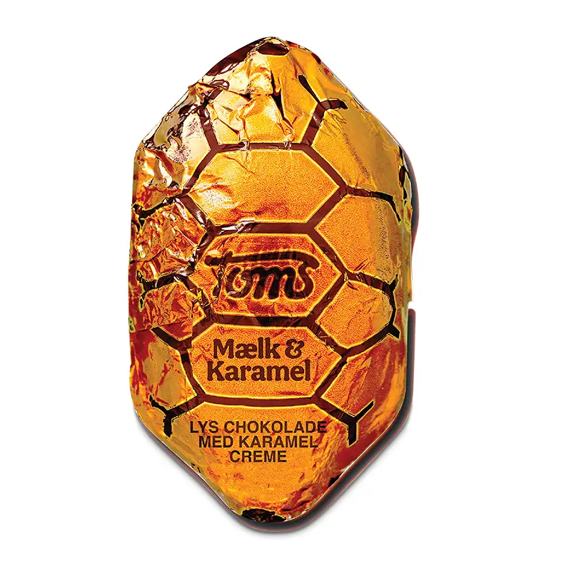 Sköldpadda Karamel Stor 65 x 28 g från Toms | #119900 | Choklad