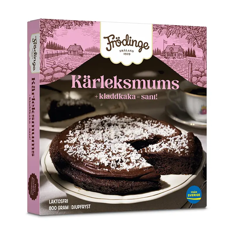 Kärleksmumskladdkaka 6 x 800 g från Frödinge | #30312 | Tårtor & Dessertpaj
