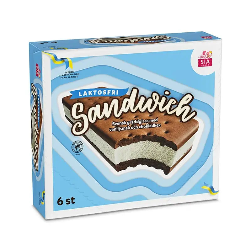 Sandwich Laktosfri 6-pack 6 x 6 st från SIA glass | #80034 | Pinnglass