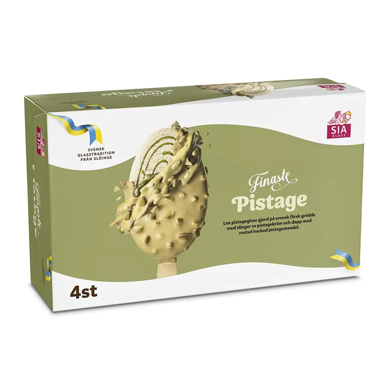 Finaste Pistage Pinnglass 4-pack 6 x 4 st från SIA glass | #80037 | Pinnglass