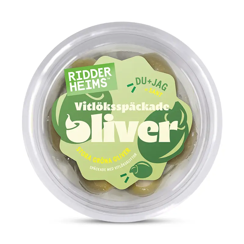 Vitlöksspäckade Oliver 6 x 175 g från Ridderheims | #800808 | Oliver