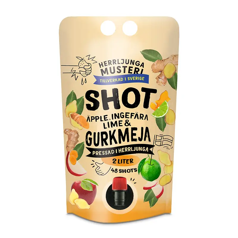 Shot Gurkmeja Påse 2 l från Herrljunga Musteri | #8014 | Shot
