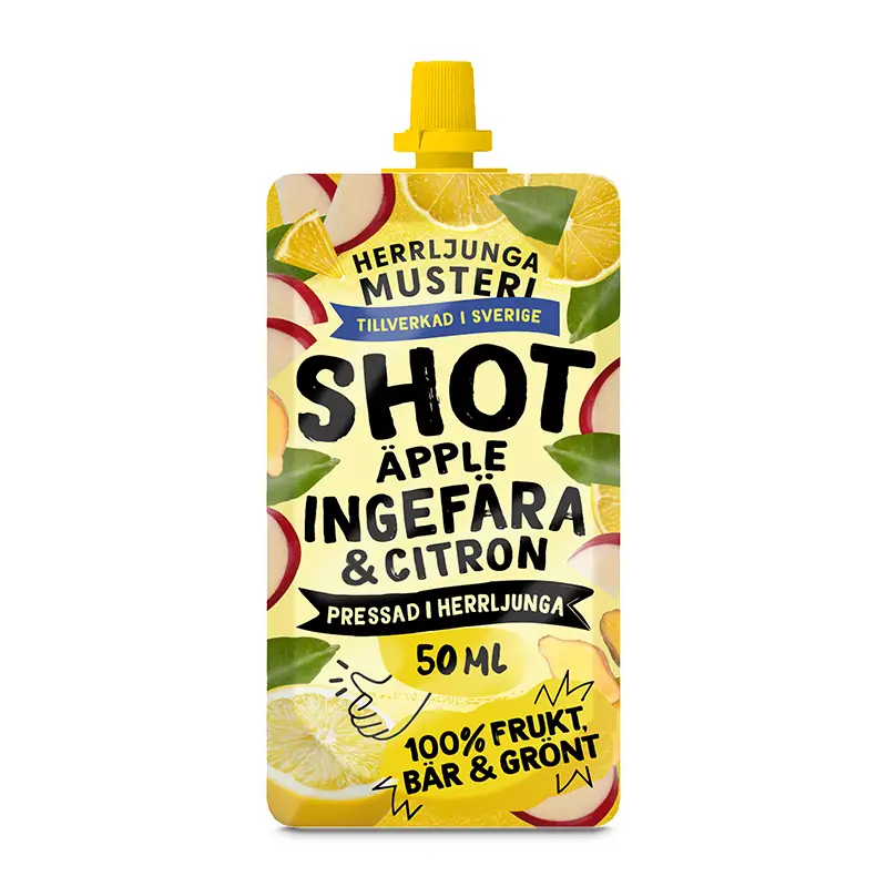 Shot Ingefära Pouch 24 x 50 ml från Herrljunga Musteri | #8045 | Shot