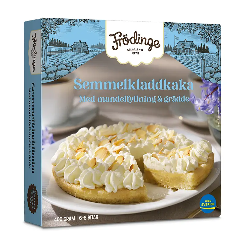Semmelkladdkaka 8 x 400 g från Frödinge | #20353 | Tårtor & Dessertpaj