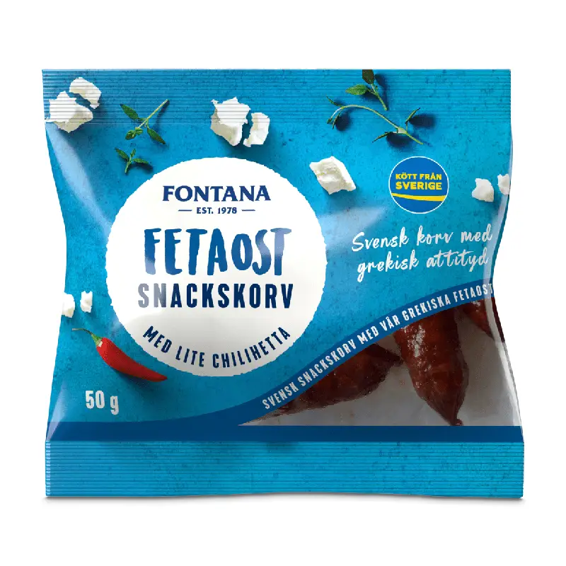 Snackskorv Fetaost 24 x 50 g från Fontana | #82203 | Ölkorv