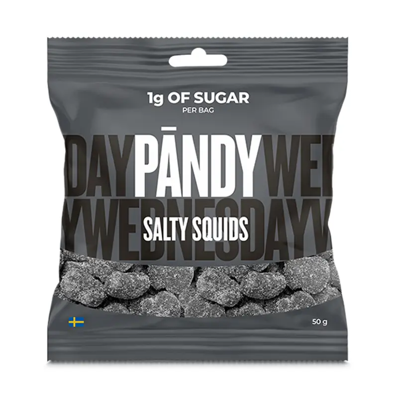 Candy Salty Squids 14 x 50 g från Pändy | #8222 | Godis