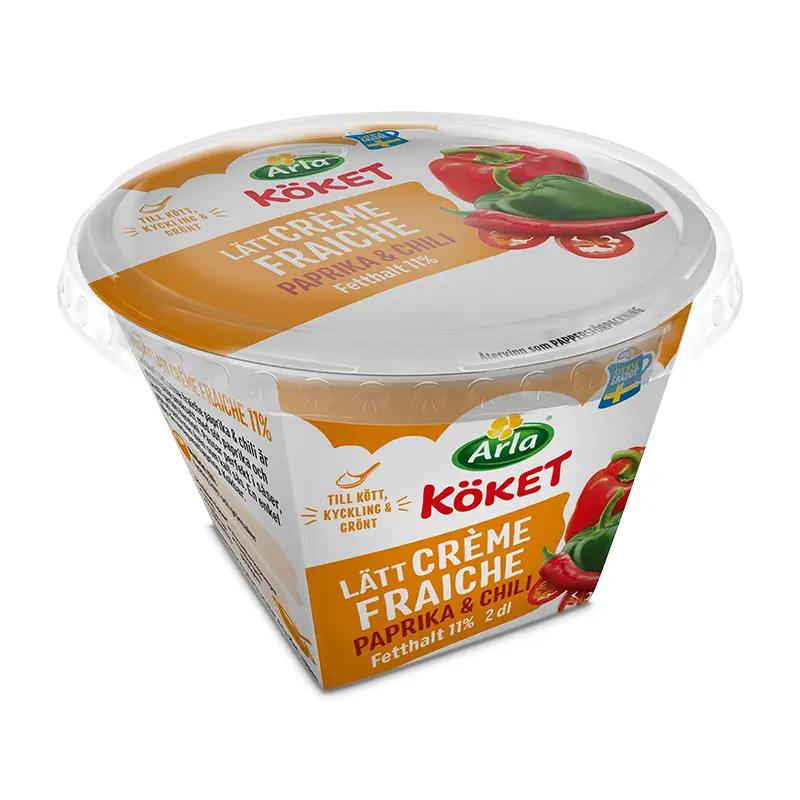 Lätt Crème Fraiche Paprika & Chili 11% 8 x 2 dl från Arla Köket | #8272 | Crème Fraiche