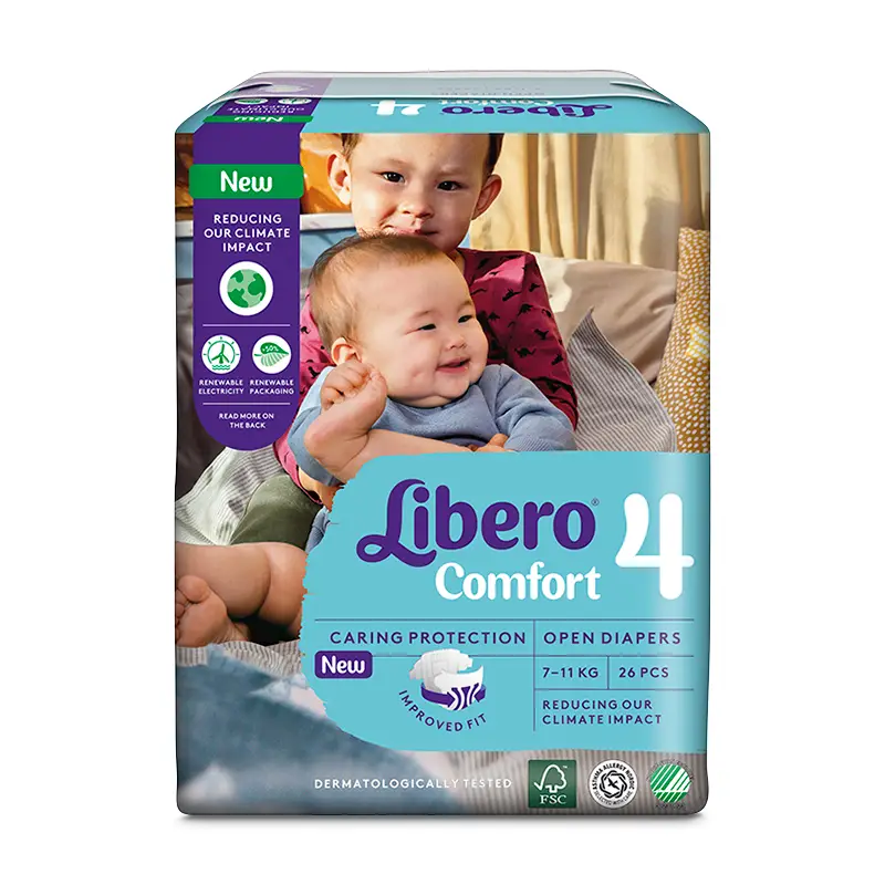 Blöjor Comfort 4 (7-11 kg) 8 x 26 st från Libero | #8303 | Blöjor