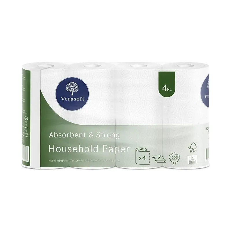 Hushållspapper 12 x 4 st från Verasoft | #8454 | Torkpapper
