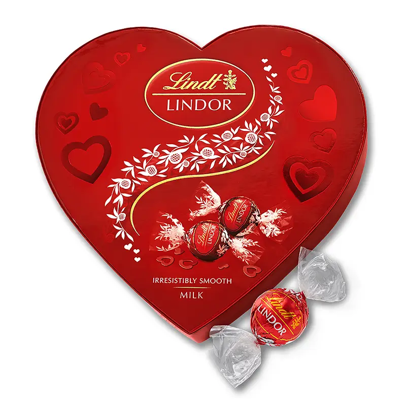 LINDOR Heart Box 8 x 200 g från Lindt | #859485 | Choklad