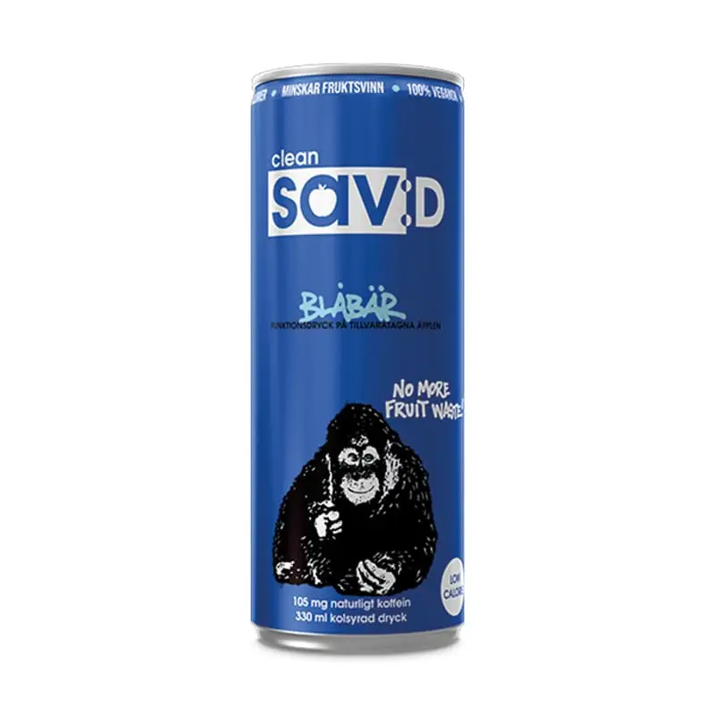 Sav:D Blåbär 24 x 33 cl från Clean Drink | #87035 | Energidrycker