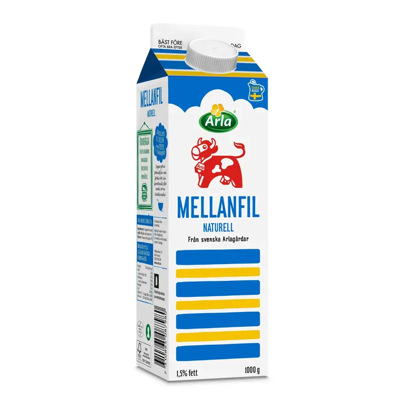 Mellanfil 1,5% 6 x 1 kg från Arla Ko | #8798 | Filmjölk