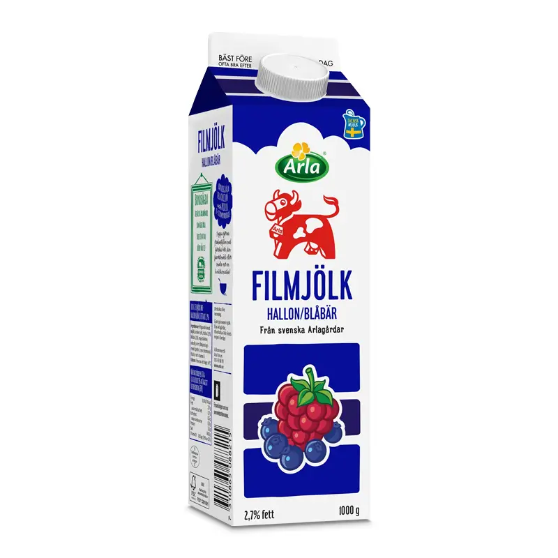 Filmjölk Blåbär/Hallon 2,7% 6 x 1 kg från Arla Ko | #8821 | Filmjölk