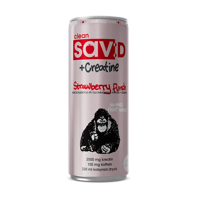 Sav:D PLUS Strawberry Punch 12 x 33 cl från Clean Drink | #89010 | Energidrycker