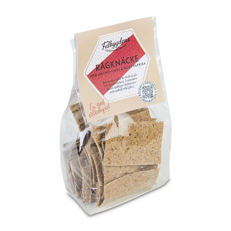 Rågknäcke Ancho-chili Rökt Paprika 12 x 140 g från Falbygdens | #89848 | Salta Kex