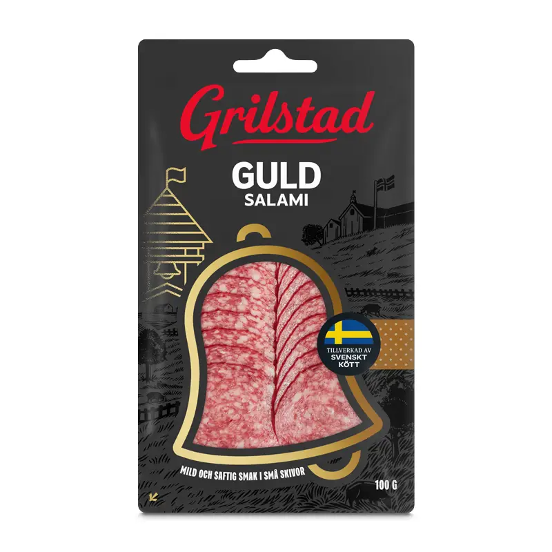 Guldsalami 16 x 100 g från Grilstad | #911 | Salami