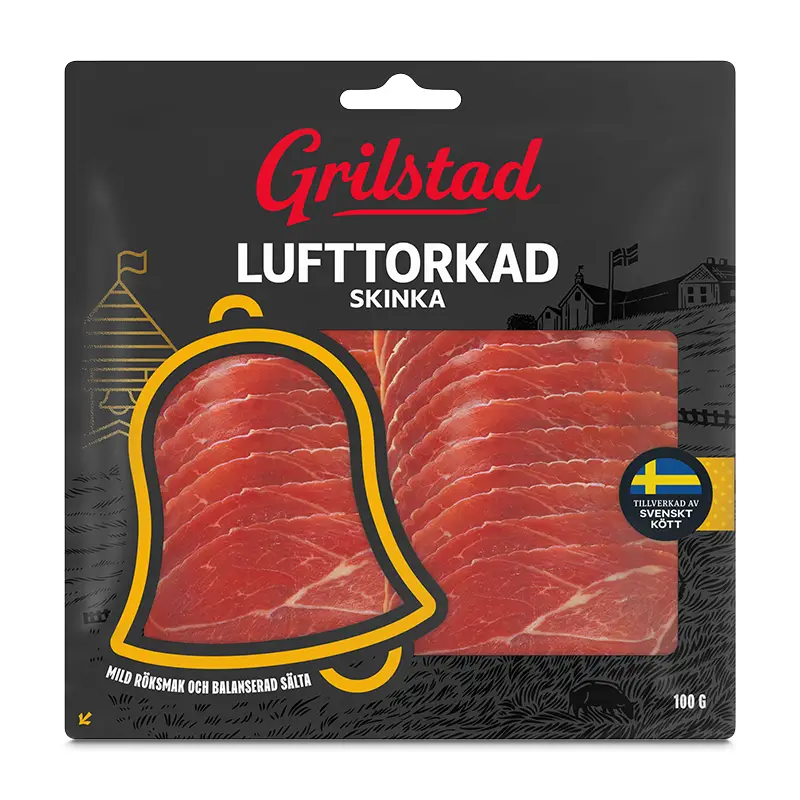 Lufttorkad Skinka 10 x 100 g från Grilstad | #927 | Skinka