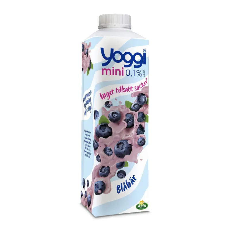 Yoghurt Mini Blåbär 0,1% 6 x 1 kg från Yoggi | #9336 | Yoghurt