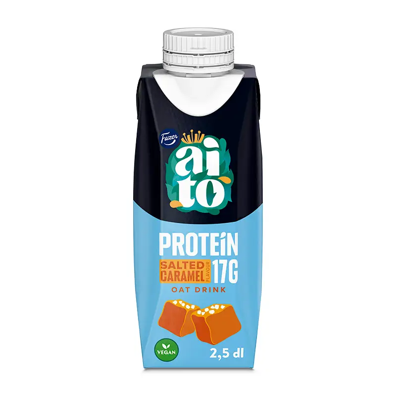 Proteindryck Salt Karamell 12 x 25 cl från Fazer Konfektyr | #93462 | Proteinshakes