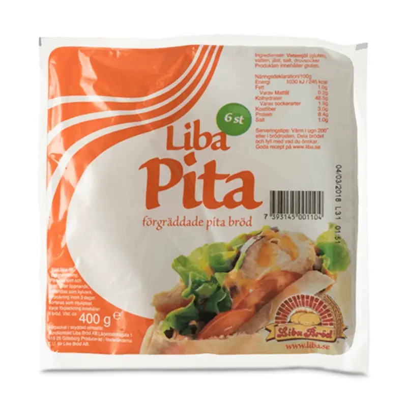Pita 6-pack 24 x 6 st från Liba Bröd | #9550 | Pitabröd & Tunnbröd
