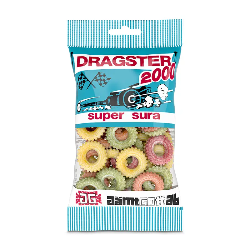 Dragster Supersura 25 x 65 g från CandyPeople | #9961 | Godis