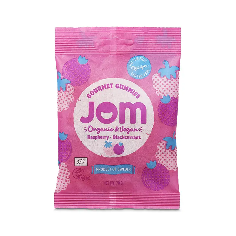 Hallon & Svartvinbär 16 x 70 g från JOM | #998081 | Godis