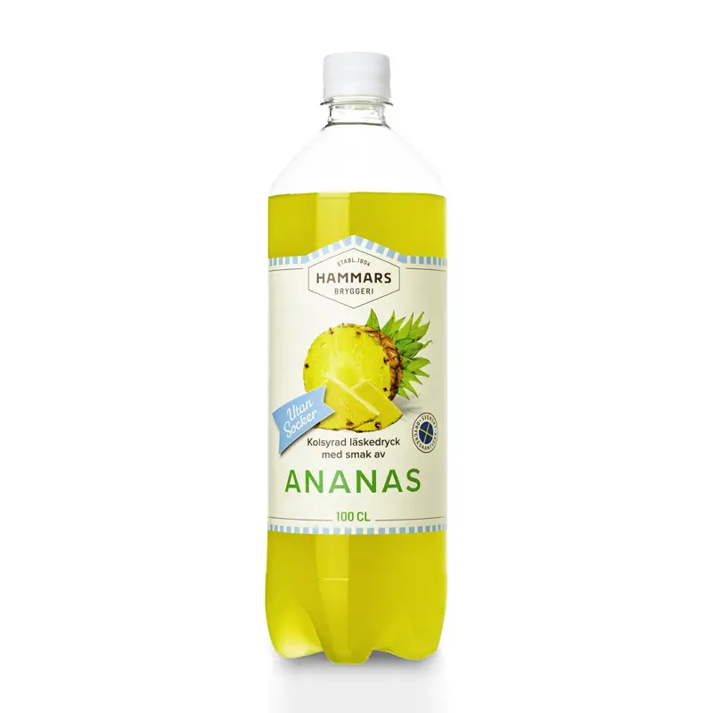 Ananassoda Sockerfri 8 x 1 l från Hammars Bryggeri | #10020 | Läsk & Soda