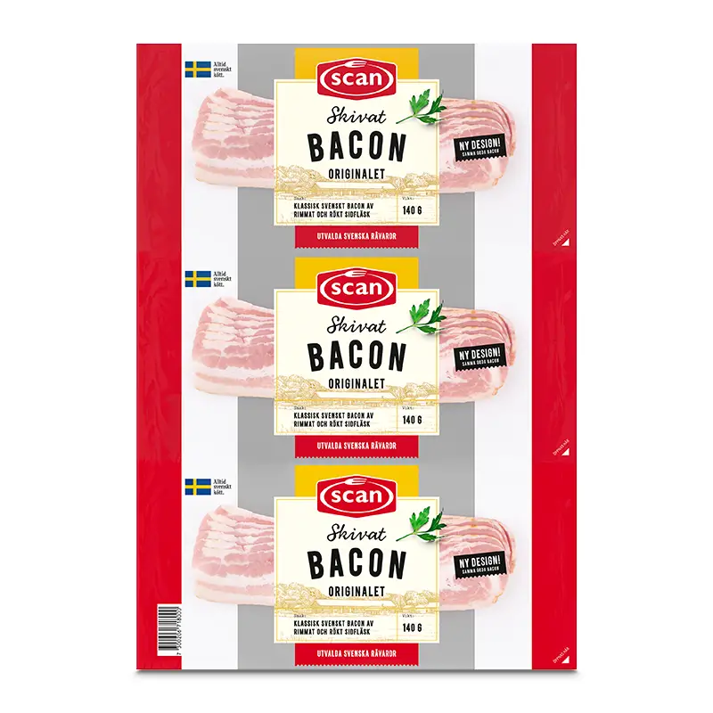 Bacon 3-pack 12 x 420 g från Scan | #672256BACK | Bacon & Fläsk