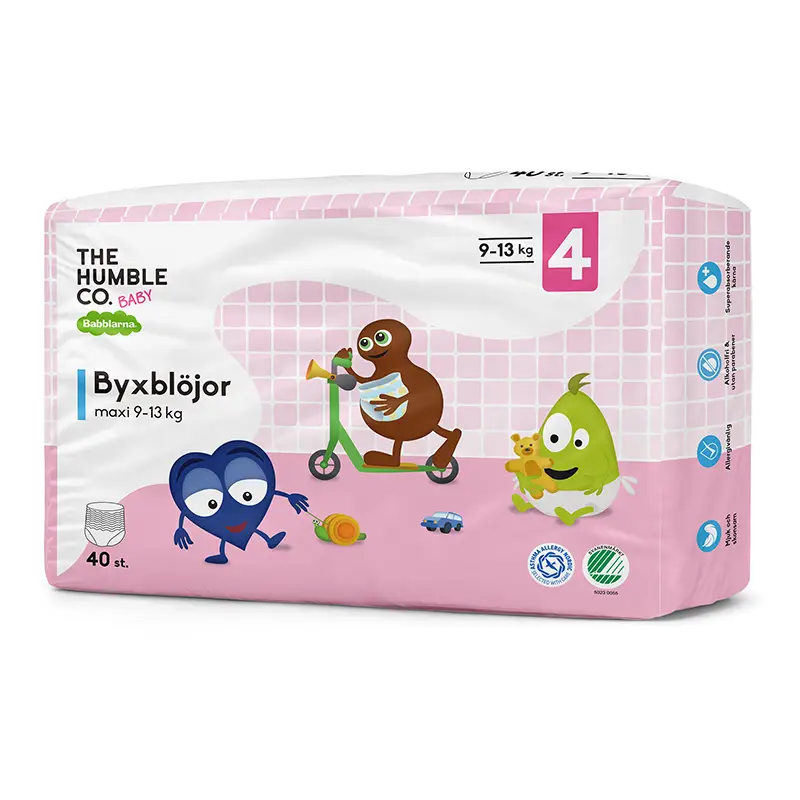 Byxblöjor Maxi (9-13kg) 6 x 40 st från Babblarna | #BADIAPMX40P | Blöjor