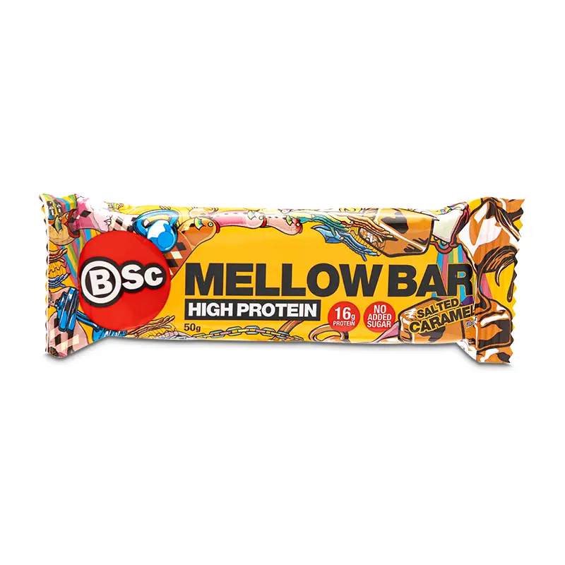 Mellow Bar Salted Caramel 12 x 50 g från BSC | #BSCMBSAL50 | Bars