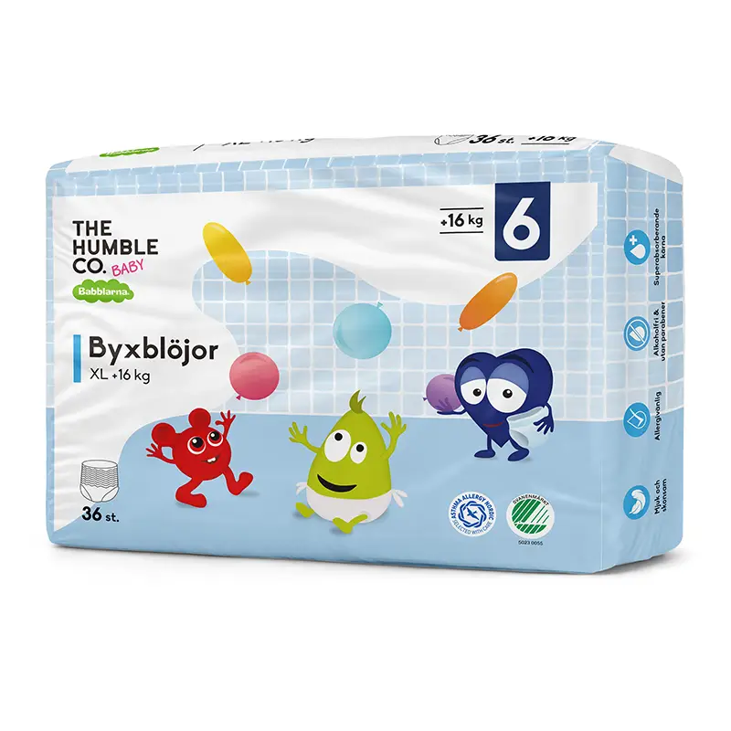 Byxblöjor Extralarge (- +16Kg) 6 x 36 st från Babblarna | #BADIAPXL36P | Blöjor
