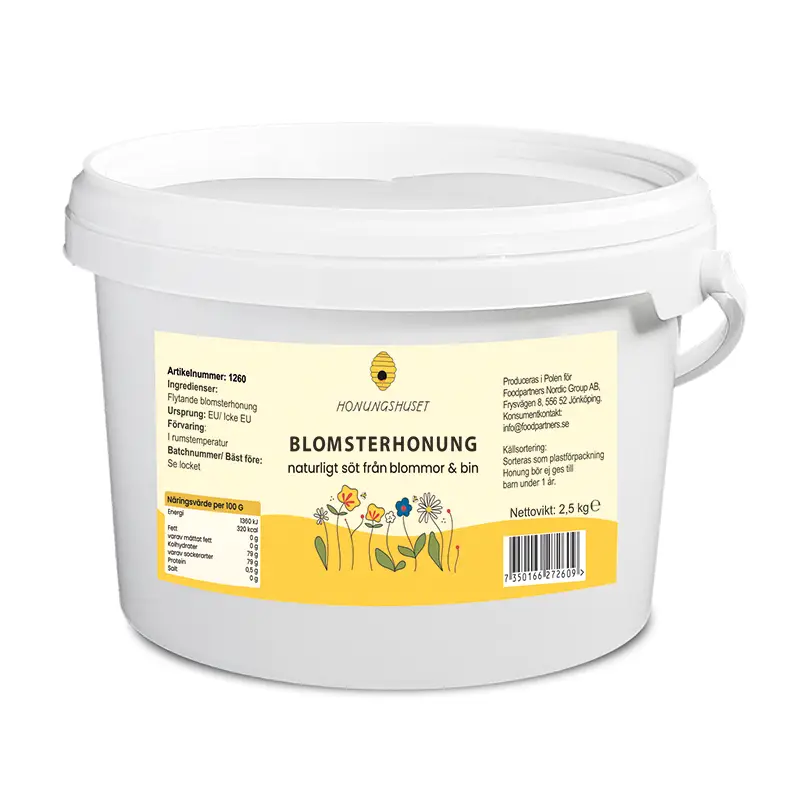 Blomsterhonung 2.5 kg från Honungshuset | #1260 | Honung, Sirap & Sötningsmedel