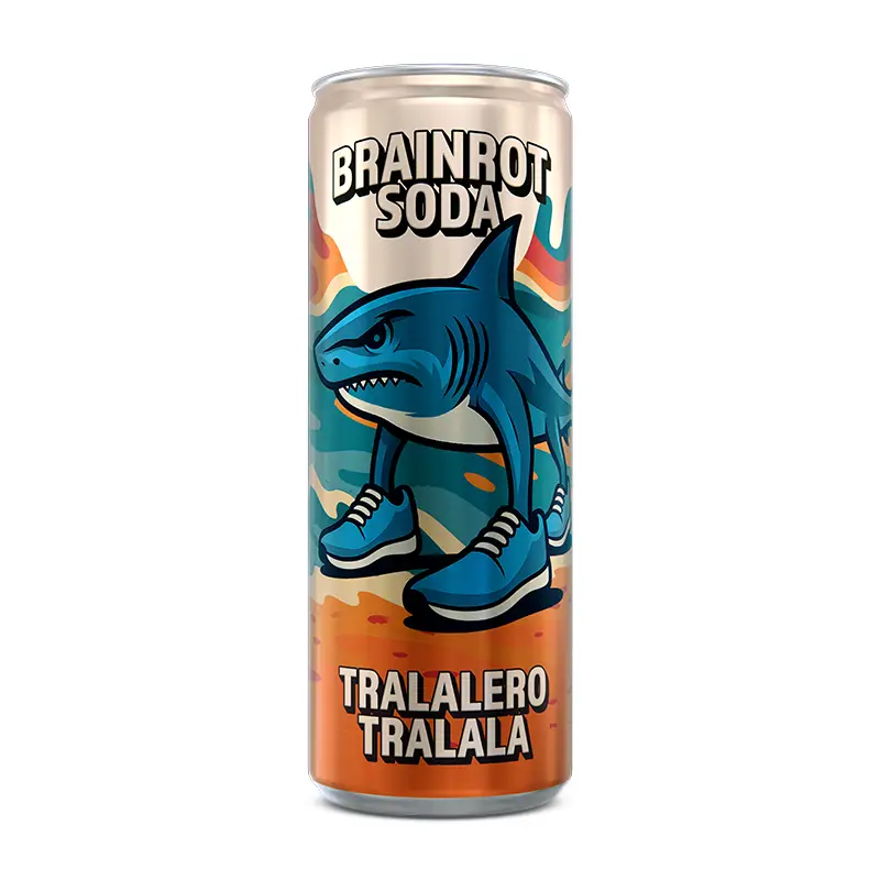 Tralalero Tralala 24 x 25 cl från Brainrot Soda | #BRA002 | Läsk & Soda