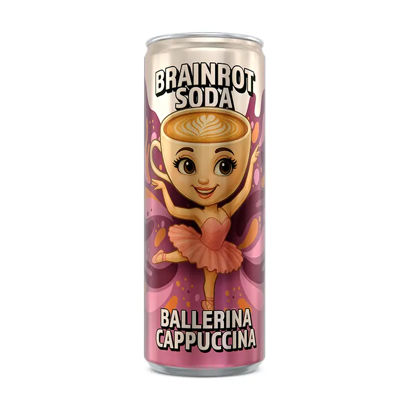 Ballerina Cappuccina 24 x 25 cl från Brainrot Soda | #BRA003 | Läsk & Soda