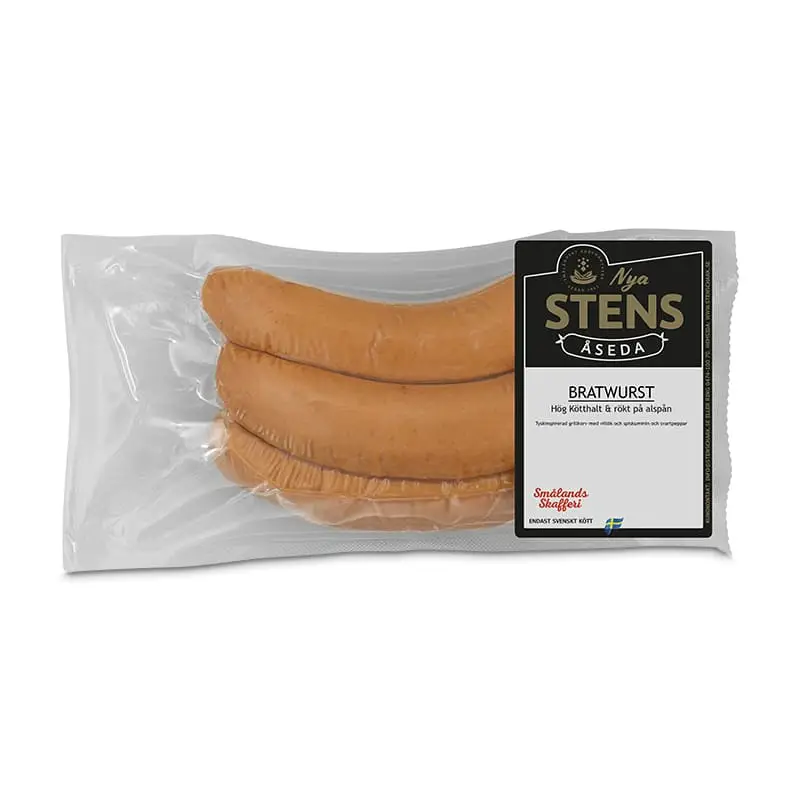 Bratwurst 10 x 300 g från Stens i Åseda | #65159 | Korv