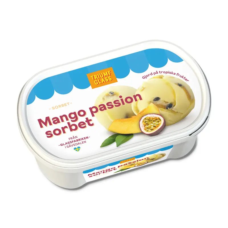 Mango Passion Sorbet 6 x 500 ml från Triumf Glass | #50067 | Kulglass