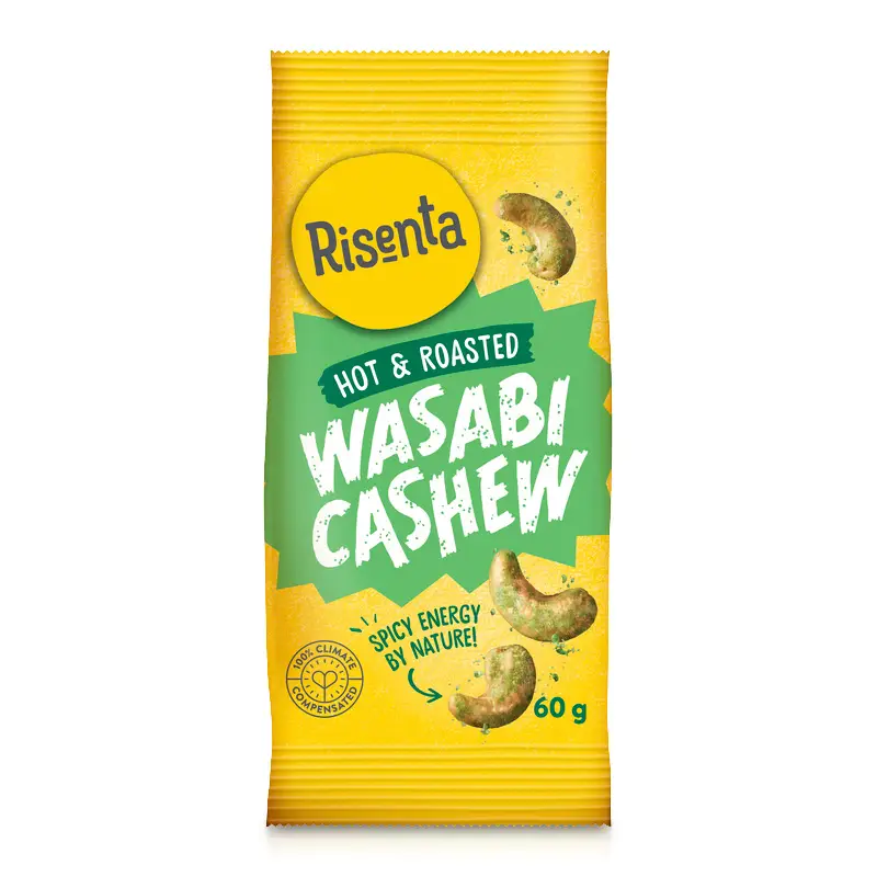 Cashewnötter Wasabi  12 x 60 g från Risenta | #149025 | Nötter