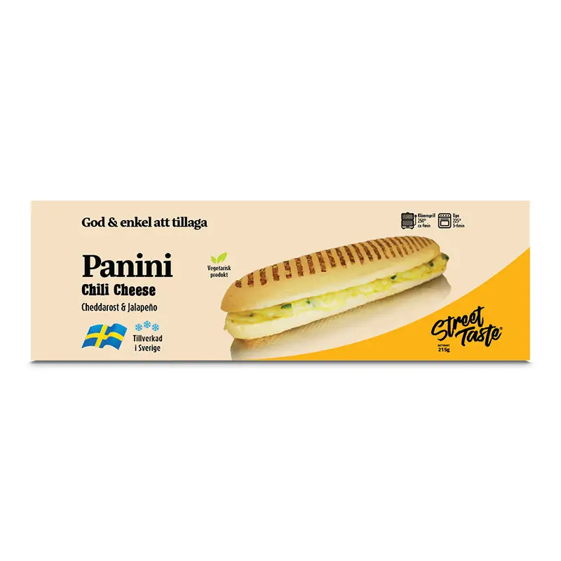 Panini Chili Cheese Vegetarisk 12 x 215 g från StreetTaste | #305 | Smörgåsar färdiga