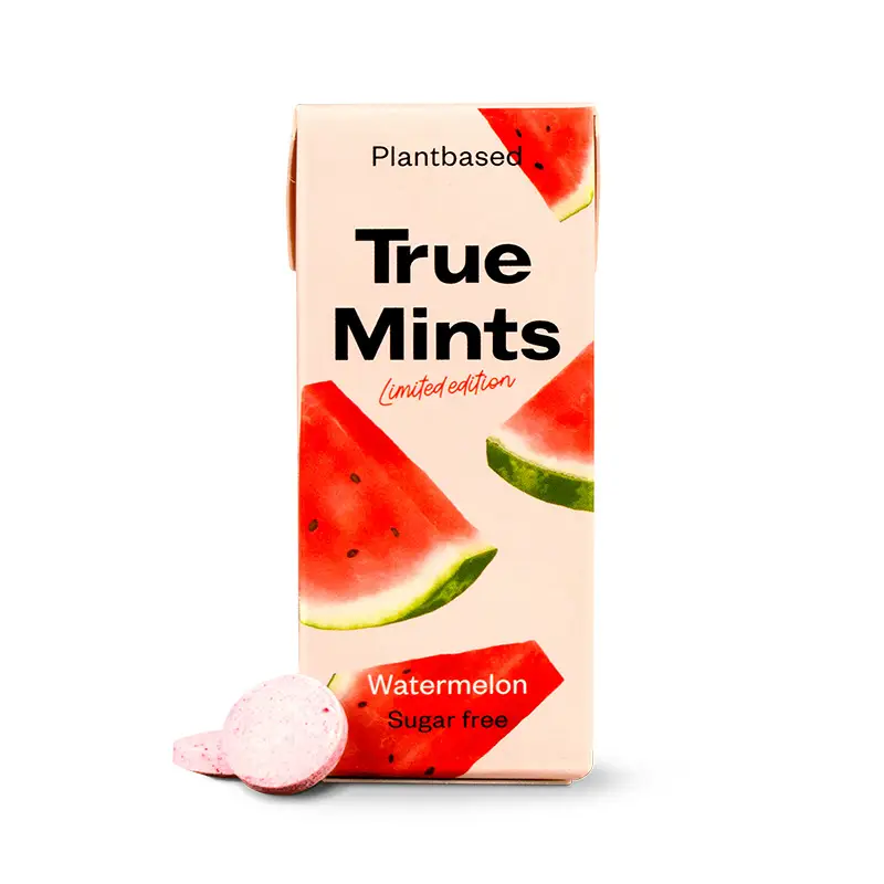 Pastill Vattenmelon 18 x 1 st från True Mints | #105 | Halstabletter